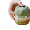 Mini Processador Triturador Elétrico 3 Laminas Moedor Alho Cebola Carne Vegetais Fruta Amendoim Recarregável USB 250ml