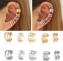 Conjunto de Brincos e Piercings: Personalidade Simples para Mulheres - Acessórios Clássicos para Orelhas