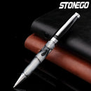 Caneta Esferográfica de Metal Luxuosa STONEGO: Retrátil em Aço Inoxidável com Acabamento em Laca