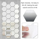 Hexágono acrílico espelho adesivo de parede acrílico adesivo ouro prata mosaico telhas removível diy quarto banheiro decoração casa adesivo