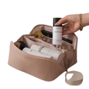 Bolsa Necessaire para Mulheres: Impermeável e de Grande Capacidade com Divisor e Alça Portátil